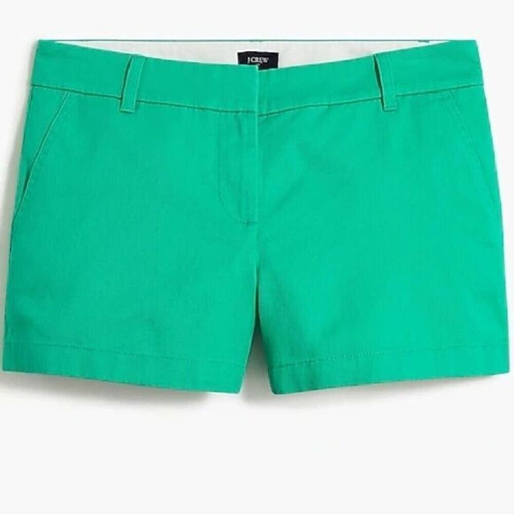 J Crew Women's‎ 3.5" Classic Chino Short 100% Cotton Beach Green Size 16